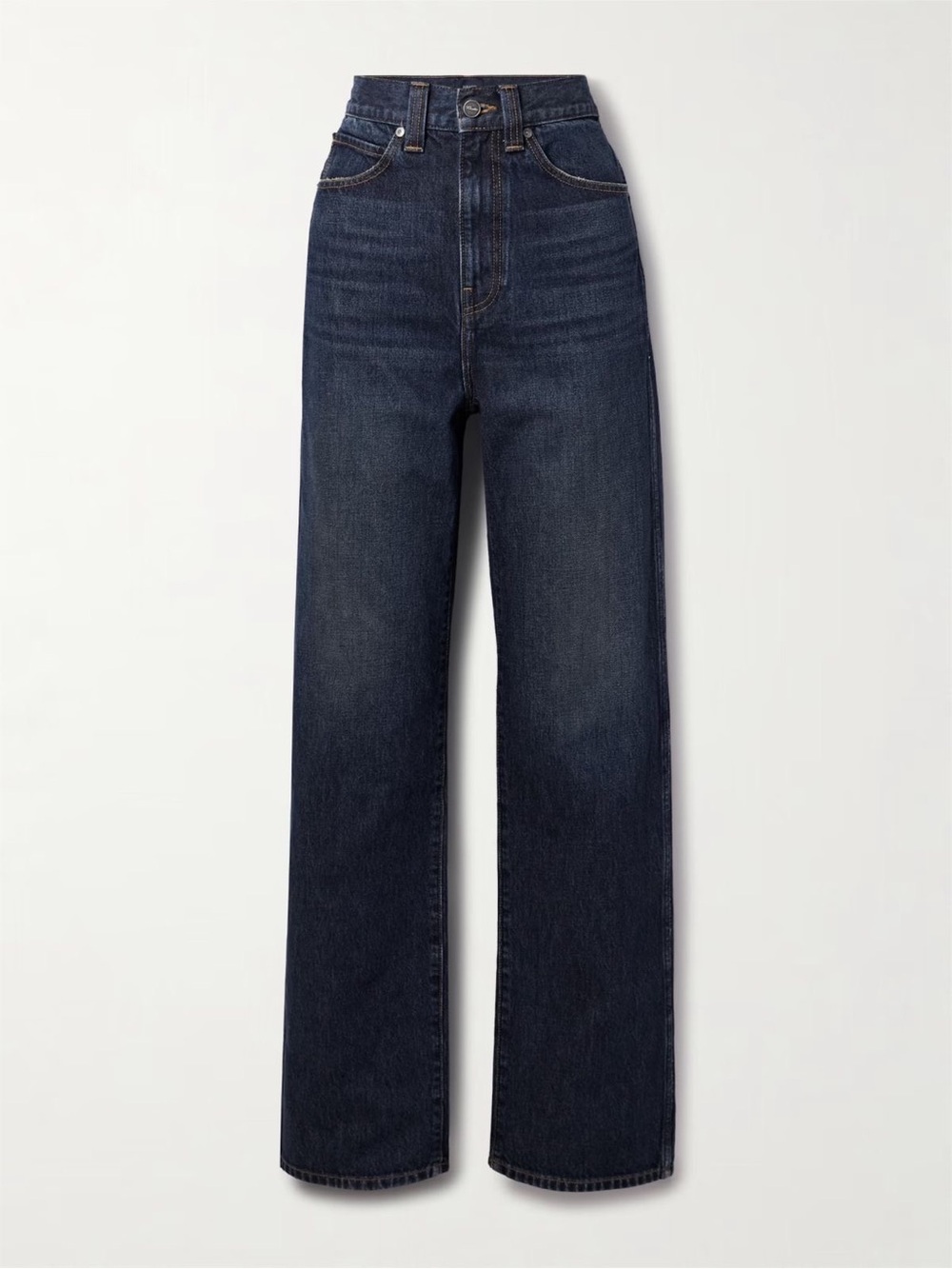 KHAITE Bonnie Straight-Leg Dark Indigo Jeans Size 28
